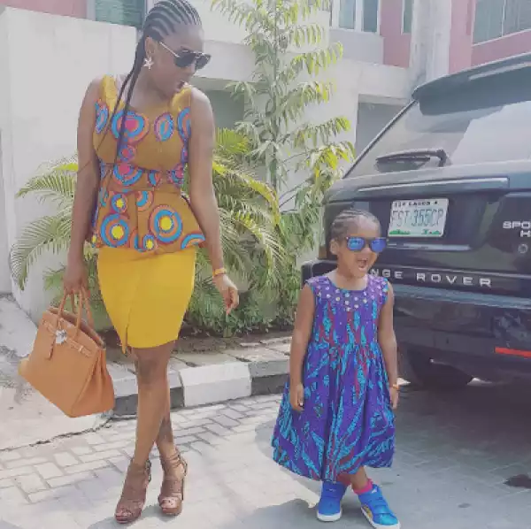Annie Idibia and daughter step out in style (Photos)